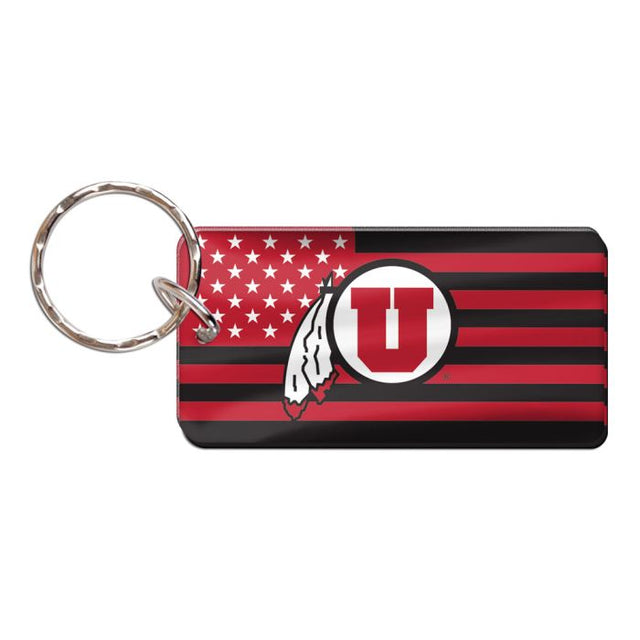 Utah Utes AMERICANA Keychain Rectangle