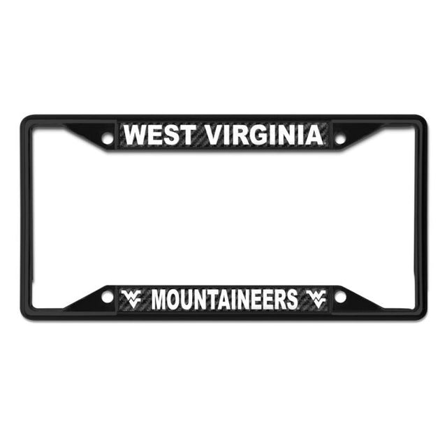 West Virginia Mountaineers CARBON Lic Plt Frame S/S
