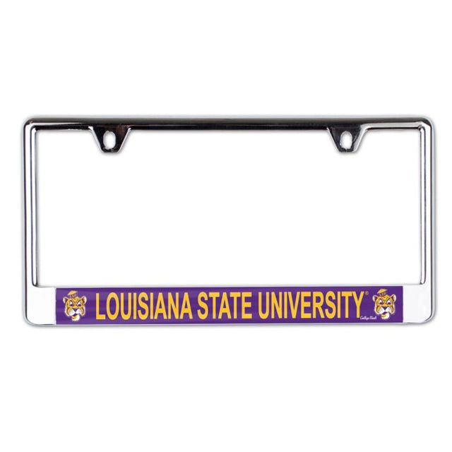 LSU Tigers /College Vault Lic Plate Frame B/O Printed