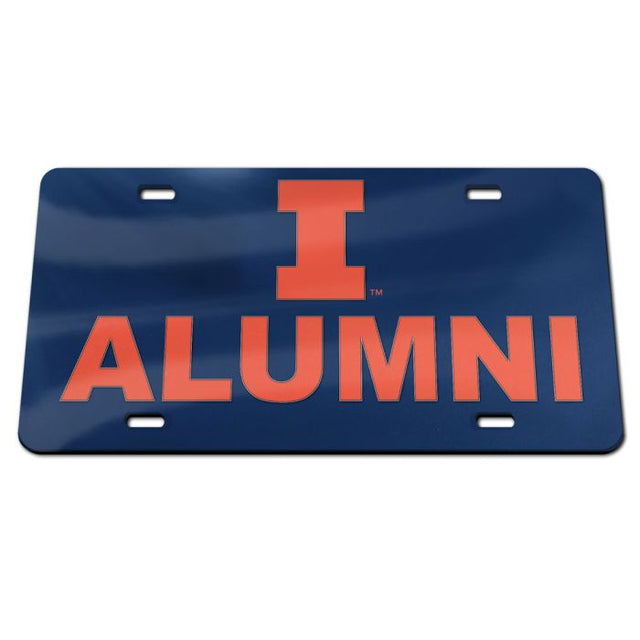 Matrícula acrílica especial de Illinois Fighting Illini