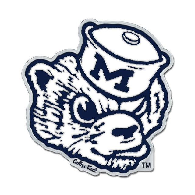 Michigan Wolverines /College Vault Colored Chrome Free Form Auto Emblem