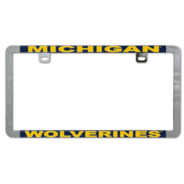 Michigan Wolverines Metal Lic. Plate Frame Slim