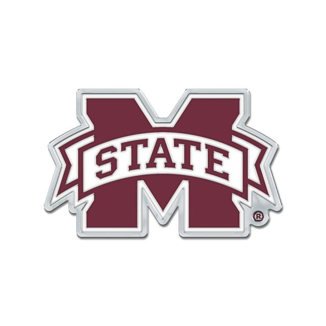 Emblema para automóvil de forma libre en cromo de color de los Mississippi State Bulldogs