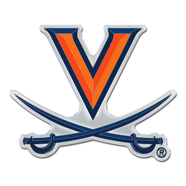 Emblema para automóvil de forma libre en cromo de color de los Virginia Cavaliers