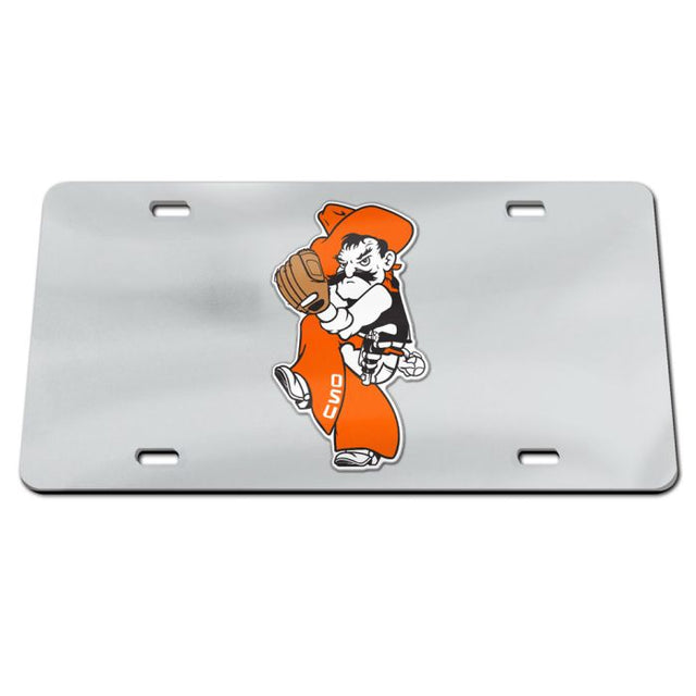 Oklahoma State Cowboys WIND UP PITCH PETE SILVER Specialty Acrylic License Plate
