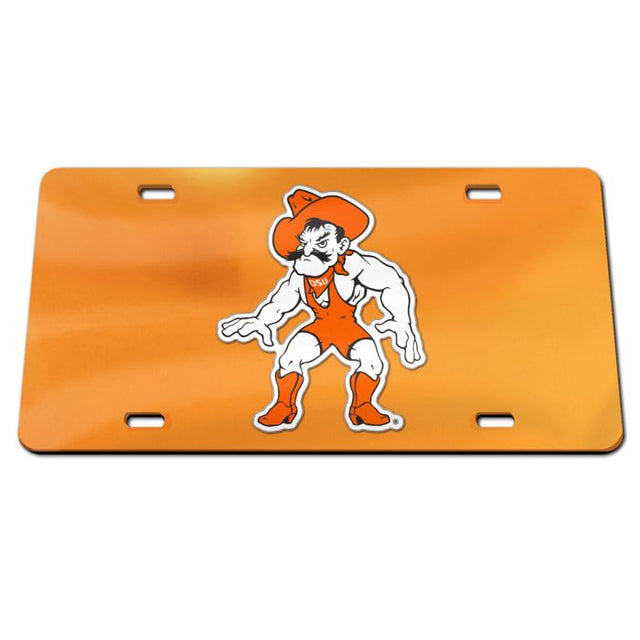 Oklahoma State Cowboys WRESTLING ORANGE BACKGROUND Specialty Acrylic License Plate