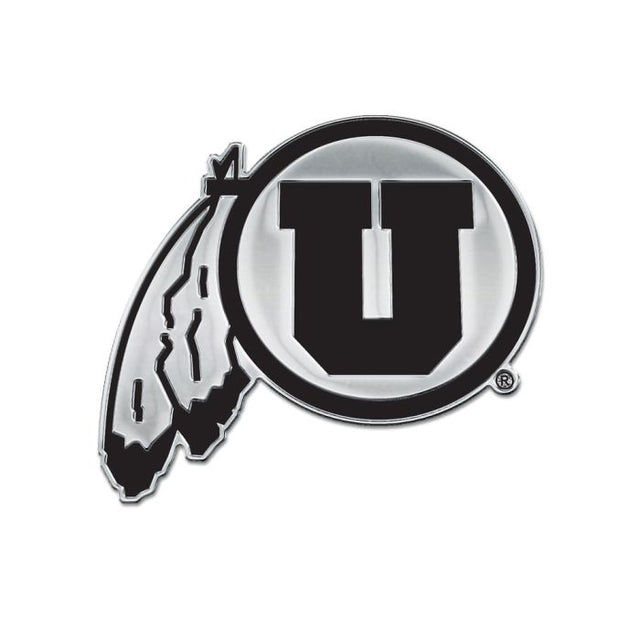 Utah Utes Chrome Free Form Auto Emblem