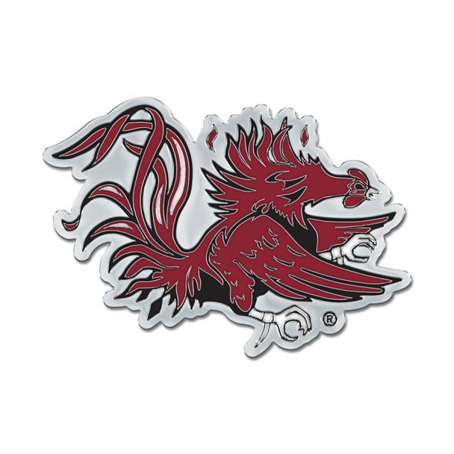Emblema para automóvil de forma libre en cromo de color de los Gamecocks de Carolina del Sur