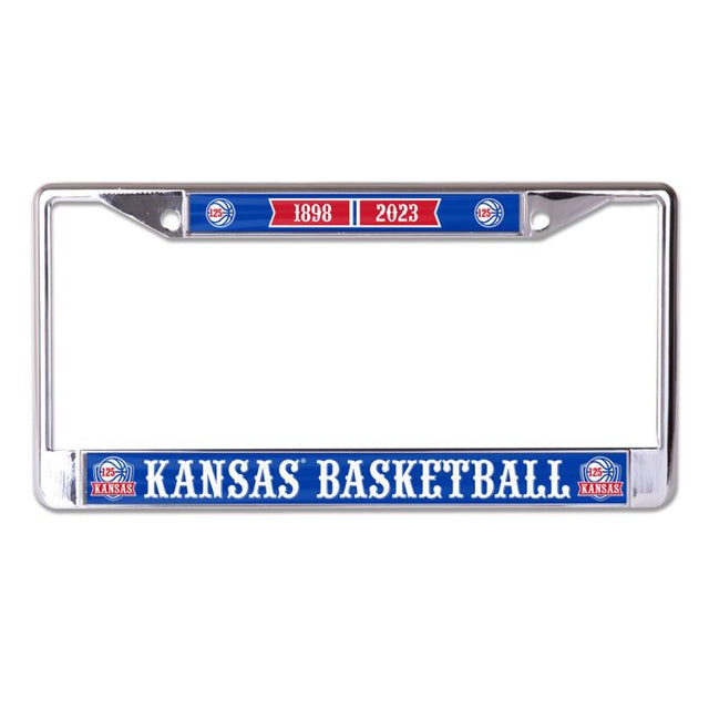 Kansas Jayhawks Kansas 125th Basketball Collection Lic Plt Frame S/L Printed