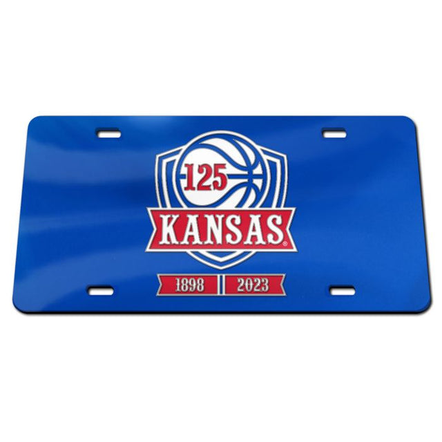 Kansas Jayhawks Kansas 125th Basketball Collection Specialty Acrylic License Plate