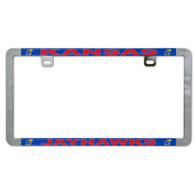 Kansas Jayhawks Metal Lic. Plate Frame Slim