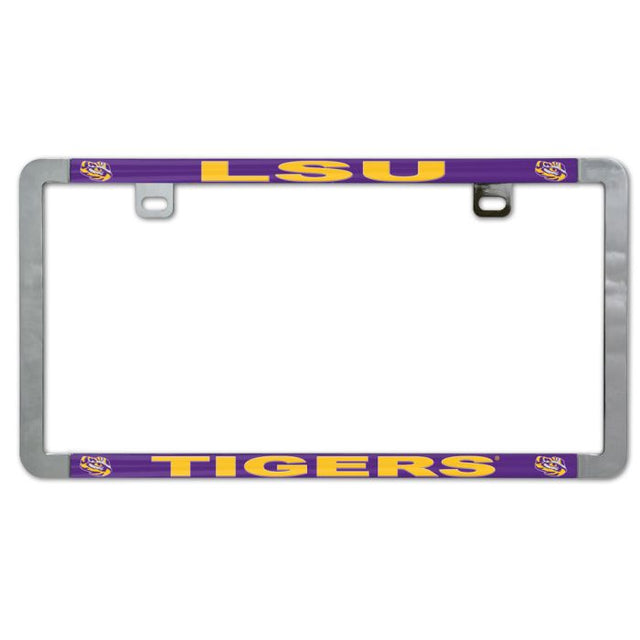 LSU Tigers Metal Lic. Plate Frame Slim