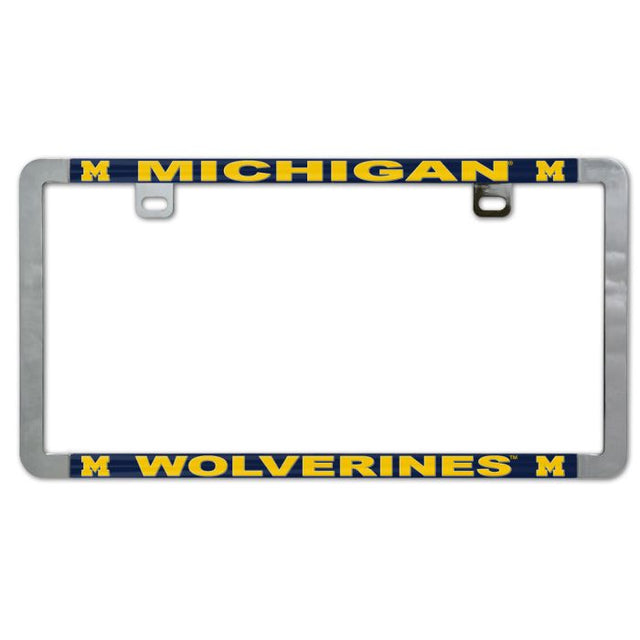 Michigan Wolverines Metal Lic. Plate Frame Slim