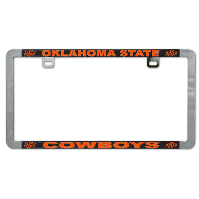 Oklahoma State Cowboys Metal Lic. Plate Frame Slim