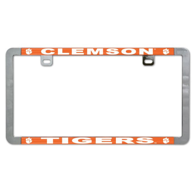 Clemson Tigers Metal Lic. Plate Frame Slim