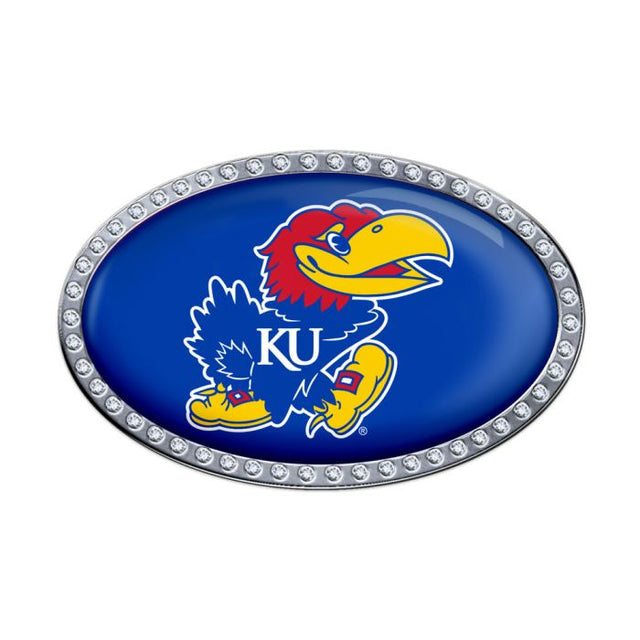 Kansas Jayhawks Chrome Metal Domed Emblem