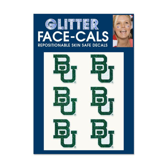Paquete de 6 tatuajes con brillantina de los Baylor Bears