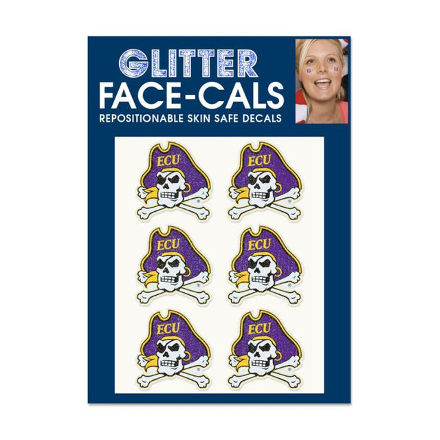 East Carolina Pirates Glitter Tattoo 6 Pack