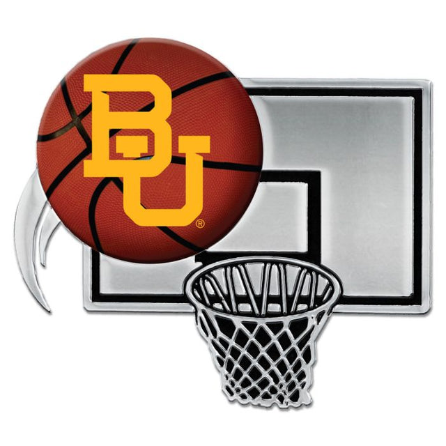 Emblema de metal cromado abovedado de los Baylor Bears BASKETBALL