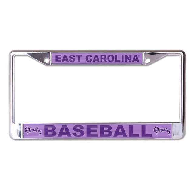 East Carolina Pirates POWDER PURPLE Lic Plt Frame S/L Printed
