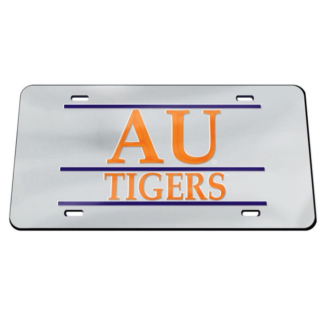 Auburn Tigers BAR DESIGN SILVER BACKGROUND Acrylic Classic License Plates