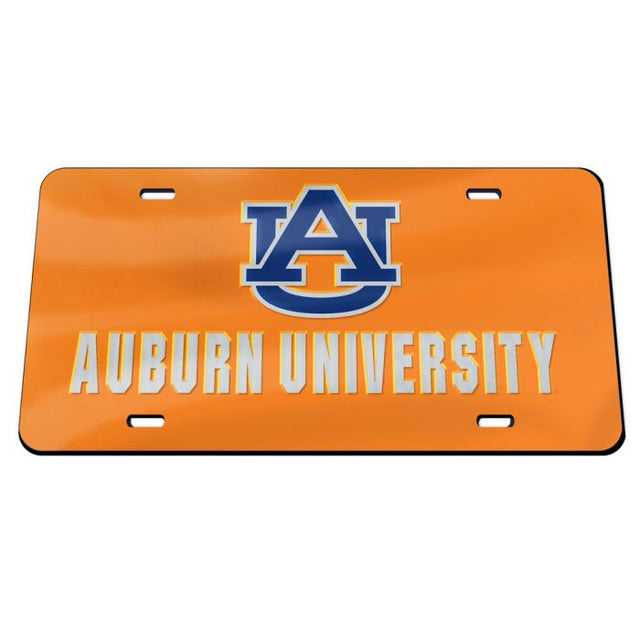 Auburn Tigers ORANGE BACKGROUND Acrylic Classic License Plates