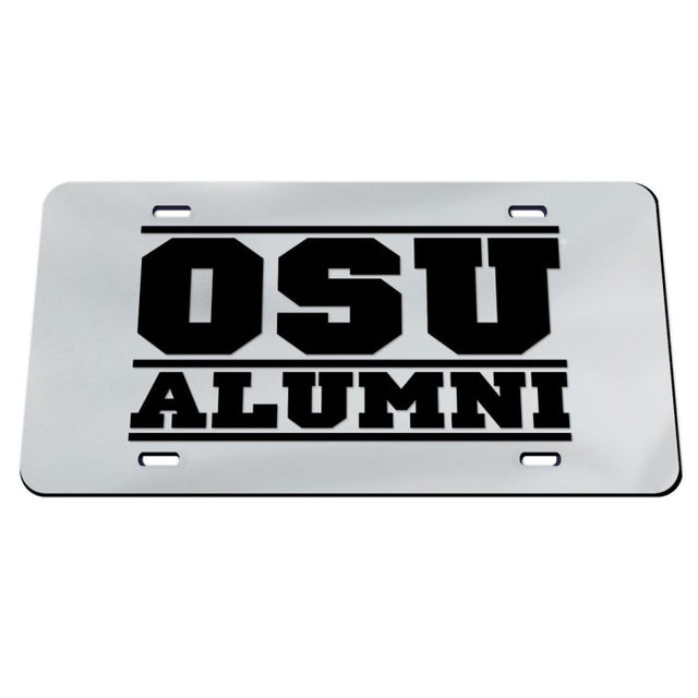 Oklahoma State Cowboys SILVER BACKGROUND Acrylic Classic License Plates