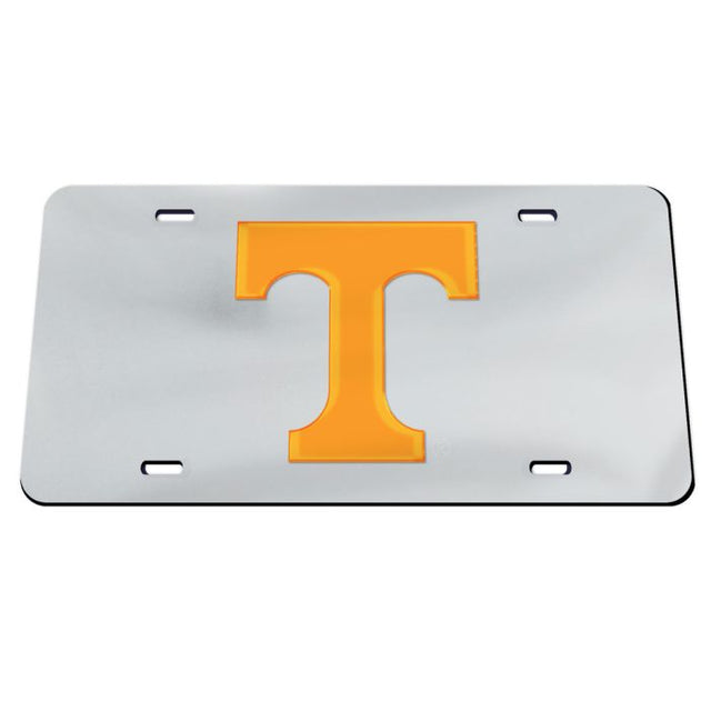 Placas de matrícula clásicas de acrílico con fondo naranja y plateado de Tennessee Volunteers