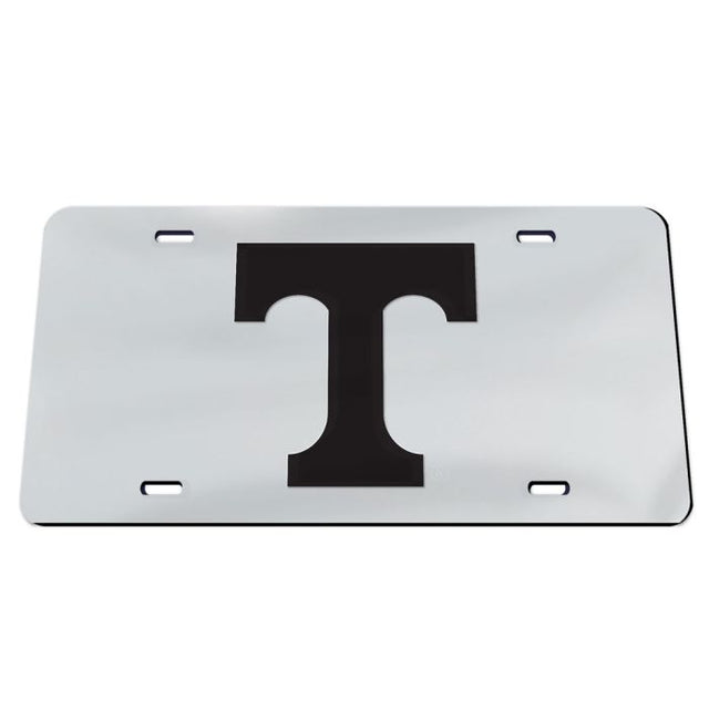 Placas de matrícula clásicas de acrílico con fondo negro y plateado de Tennessee Volunteers