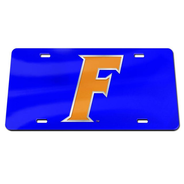 Placas de matrícula clásicas de acrílico con fondo azul y naranja de los Florida Gators