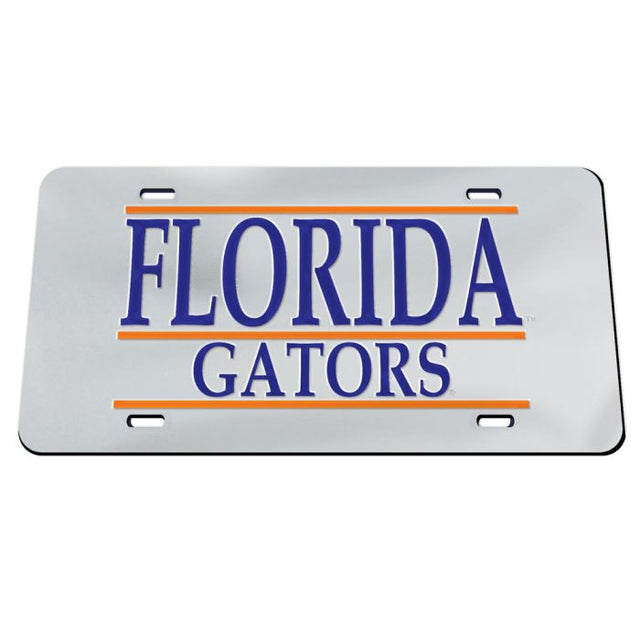 Placas de matrícula clásicas de acrílico de los Florida Gators con 3 BARRAS de los Florida Gators