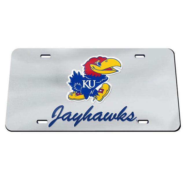Kansas Jayhawks JAYHAWK LOGO/JAYHAWKS SCRIPT Specialty Acrylic License Plate