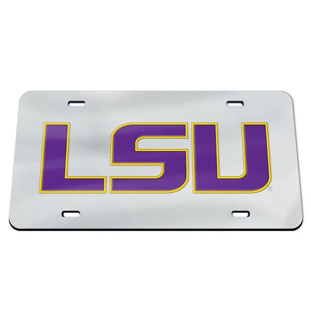 LSU Tigers CLEAR MIRROR BACKGROUND Acrylic Classic License Plates