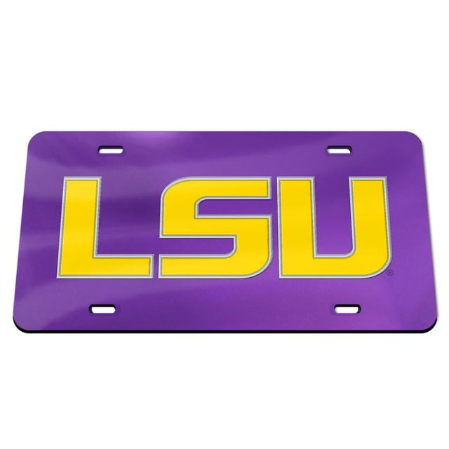 LSU Tigers LSU W/PURPLE BACKGROUND Specialty Acrylic License Plate