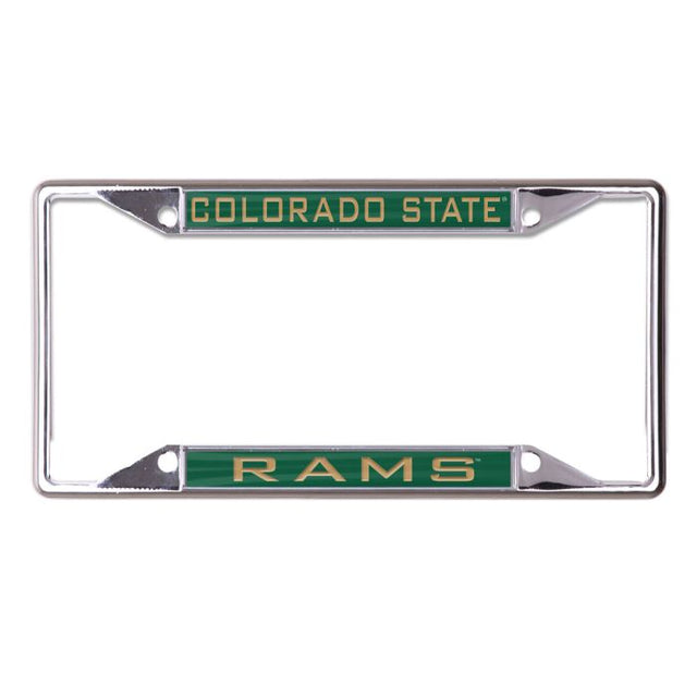 Marco de acero inoxidable con licencia de Colorado State Rams impreso
