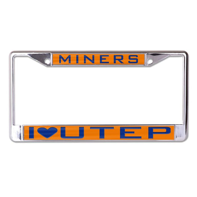 UTEP Miners Lic Plt Frame S/L Printed