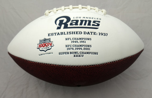 Balón de fútbol de Los Angeles Rams de tamaño completo, serie de firmas bordadas