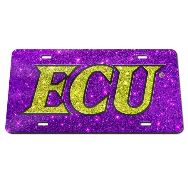 East Carolina Pirates GLITTER Specialty Acrylic License Plate