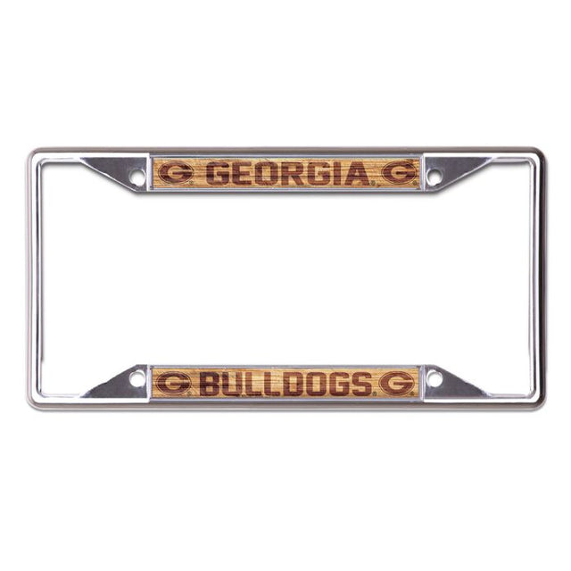 Marco de madera con licencia de Georgia Bulldogs, de acero inoxidable, impreso