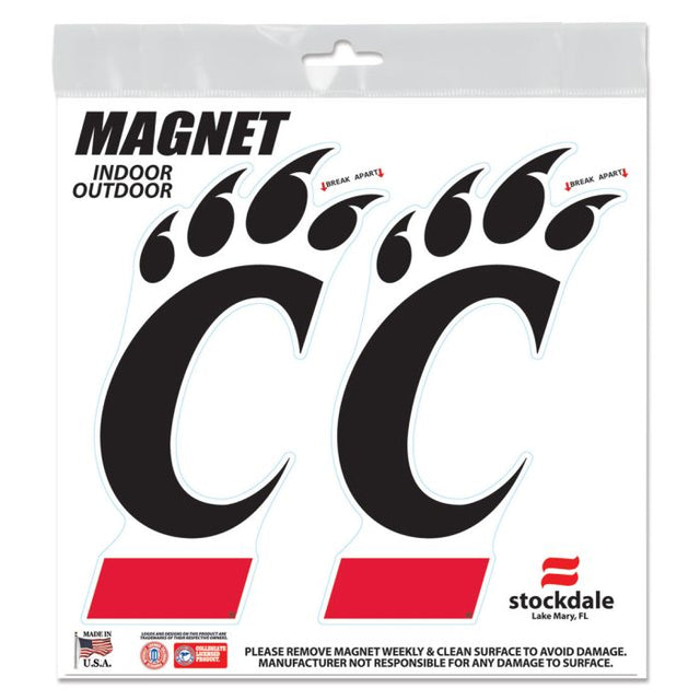 Imanes para exteriores de Cincinnati Bearcats de 6" x 6"