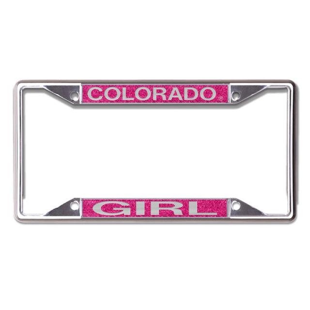 Marco con licencia de Colorado Buffaloes con fondo brillante, estampado de S/C