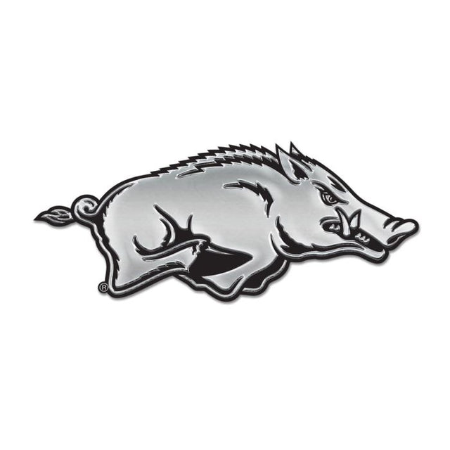 Emblema para automóvil de forma libre cromado de Arkansas Razorbacks
