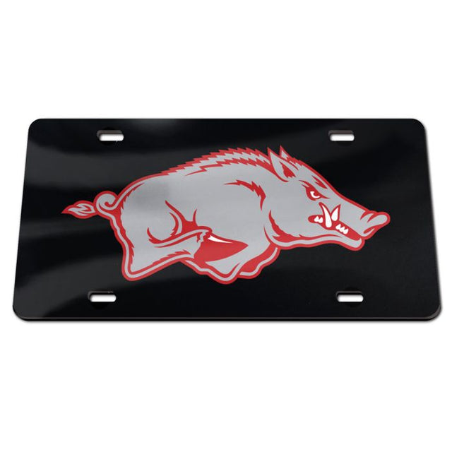Matrícula acrílica especial de Arkansas Razorbacks