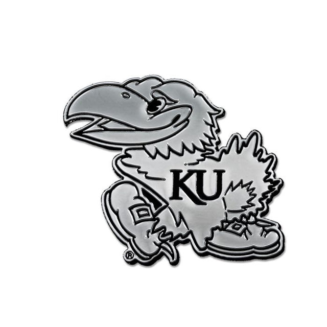 Emblema para automóvil de forma libre cromado de los Kansas Jayhawks