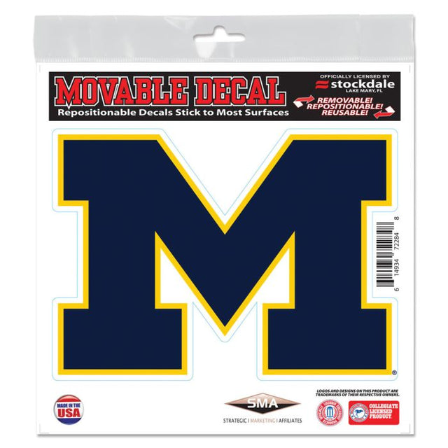 Calcomanía para todo tipo de superficies de los Michigan Wolverines, 6" x 6"
