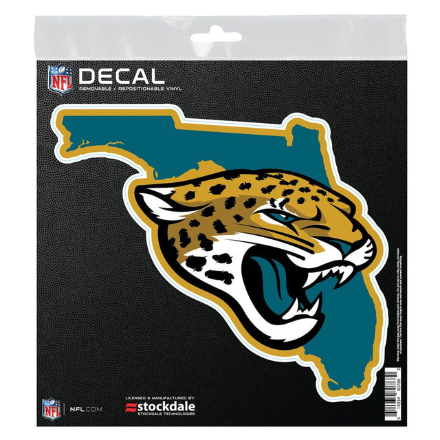 Calcomanía de los Jacksonville Jaguars de 6 x 6 para cualquier superficie, forma del estado