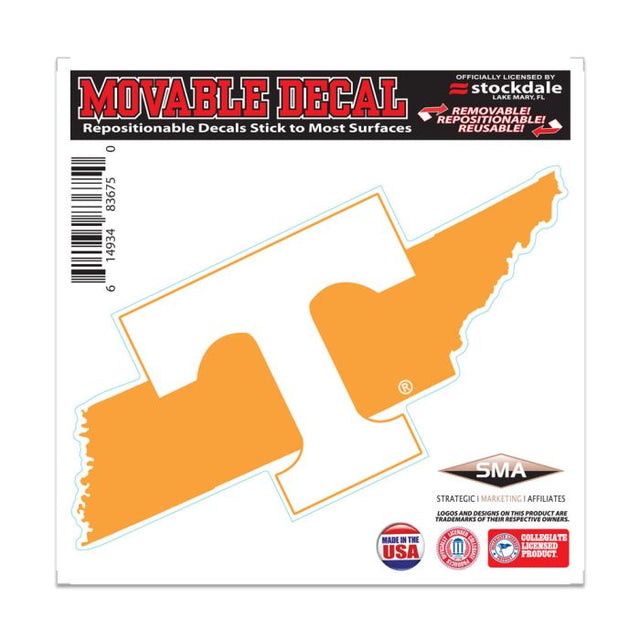 Calcomanía para todas las superficies del estado de Tennessee Volunteers, 6" x 6"
