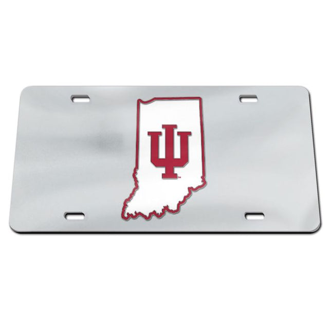 Matrícula acrílica especial STATE SHAPE de Indiana Hoosiers