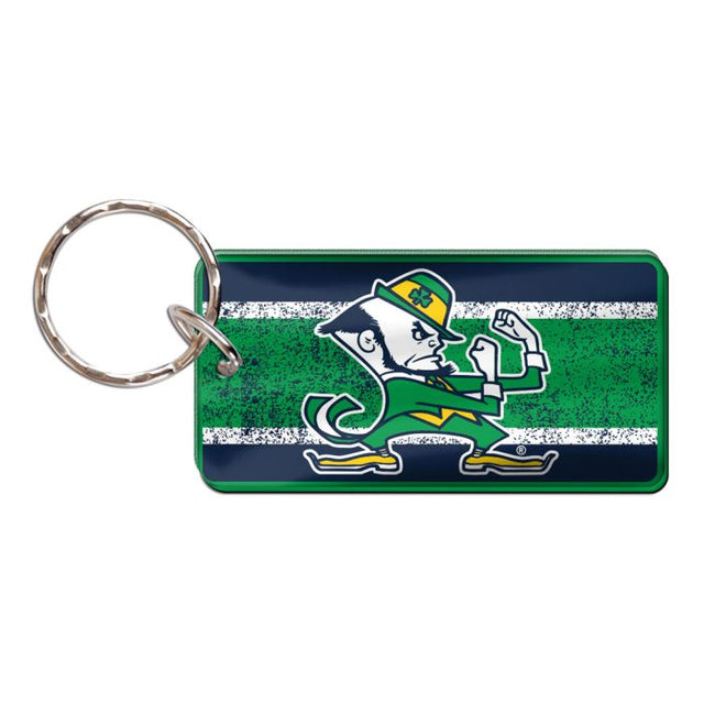 Llavero rectangular vintage de Notre Dame Fighting Irish