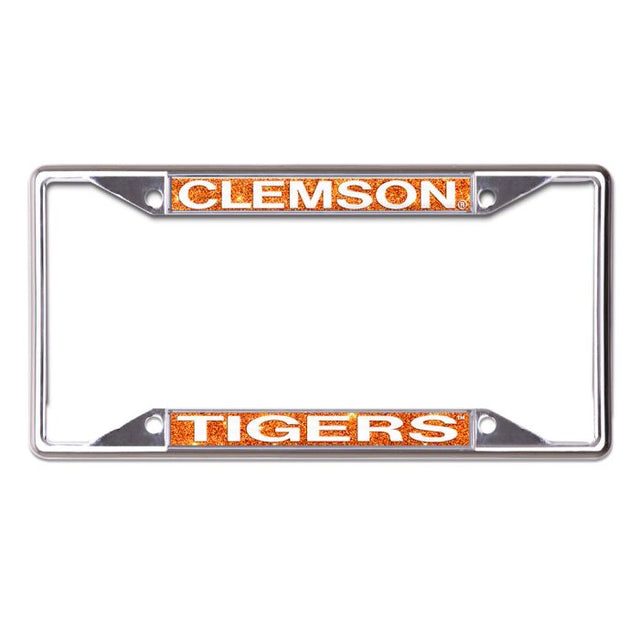 Clemson Tigers GLITTER BACKGROUND Lic Plt Frame S/S Printed
